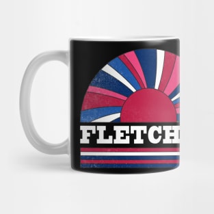 Fletcher Proud Name Personalized Retro Flowers Beautiful Mug